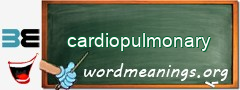 WordMeaning blackboard for cardiopulmonary